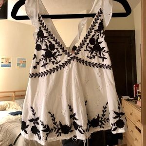 Zara Embroidered Tank Top